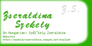 zseraldina szekely business card